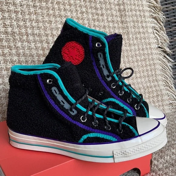 Converse Chuck 70 Hi Black/Court Purple/Egret Men’s - Picture 7 of 16